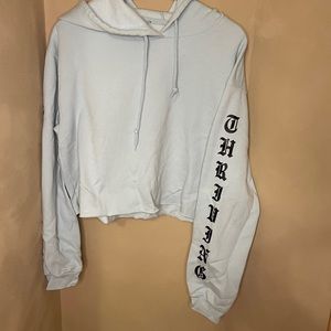 Forever 21 light blue cropped hoodie
